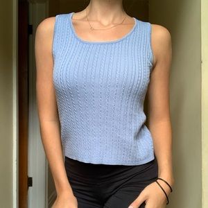 Baby Blue Knit Ann Taylor Tank Top